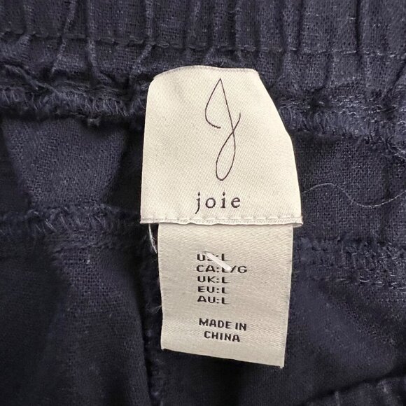 Joie Womens Linen Blend Cargo Pants Navy Size Large Drawstring - Picture 8 of 9